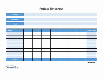 Project Timesheet in PDF (Basic)