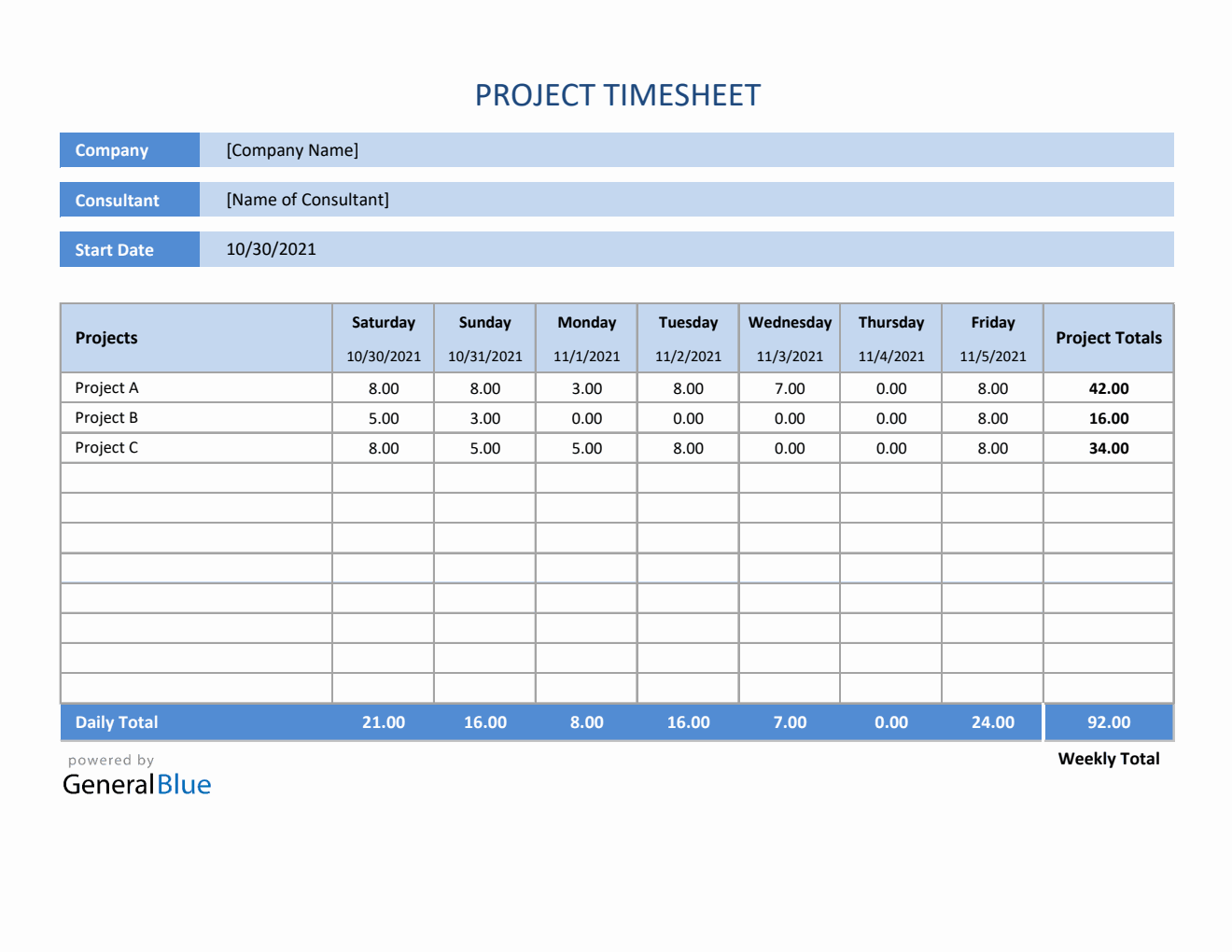 31 Day Timesheet Timesheet Templates In Excel