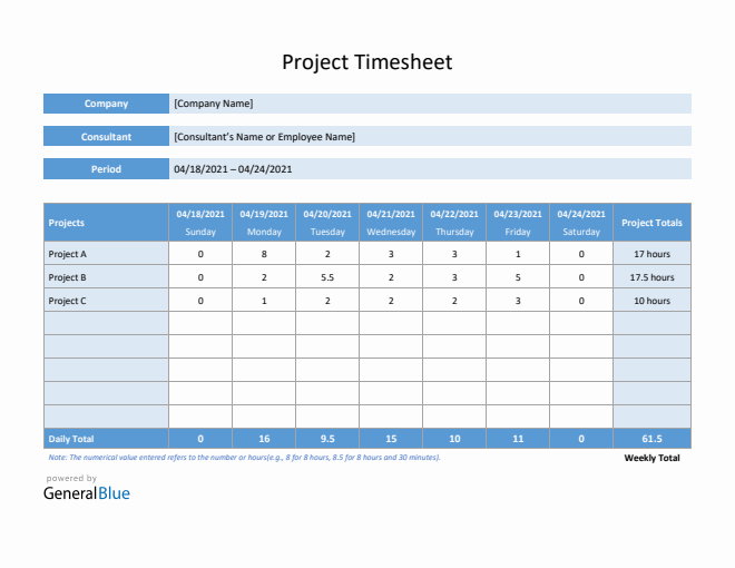 Timesheet Templates