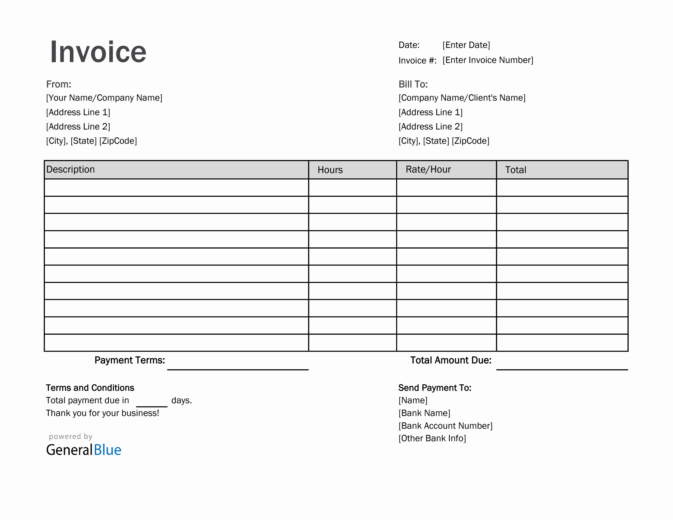 free invoice template excel