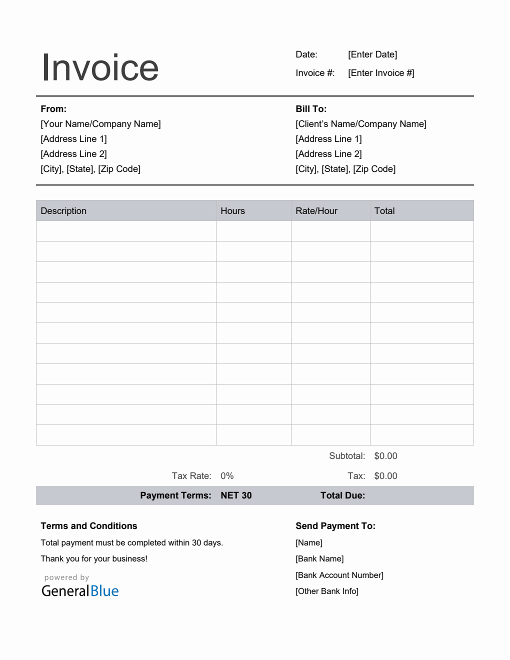 Free Word Freelance Invoice Templates Free word freelance invoice templates