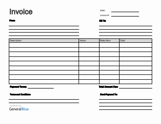 Freelance Hourly Invoice Template in Word (Simple)