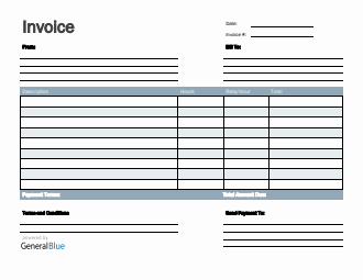 Freelance Hourly Invoice Template in PDF (Basic)