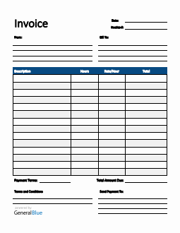 hourly invoice templete microsoft excel