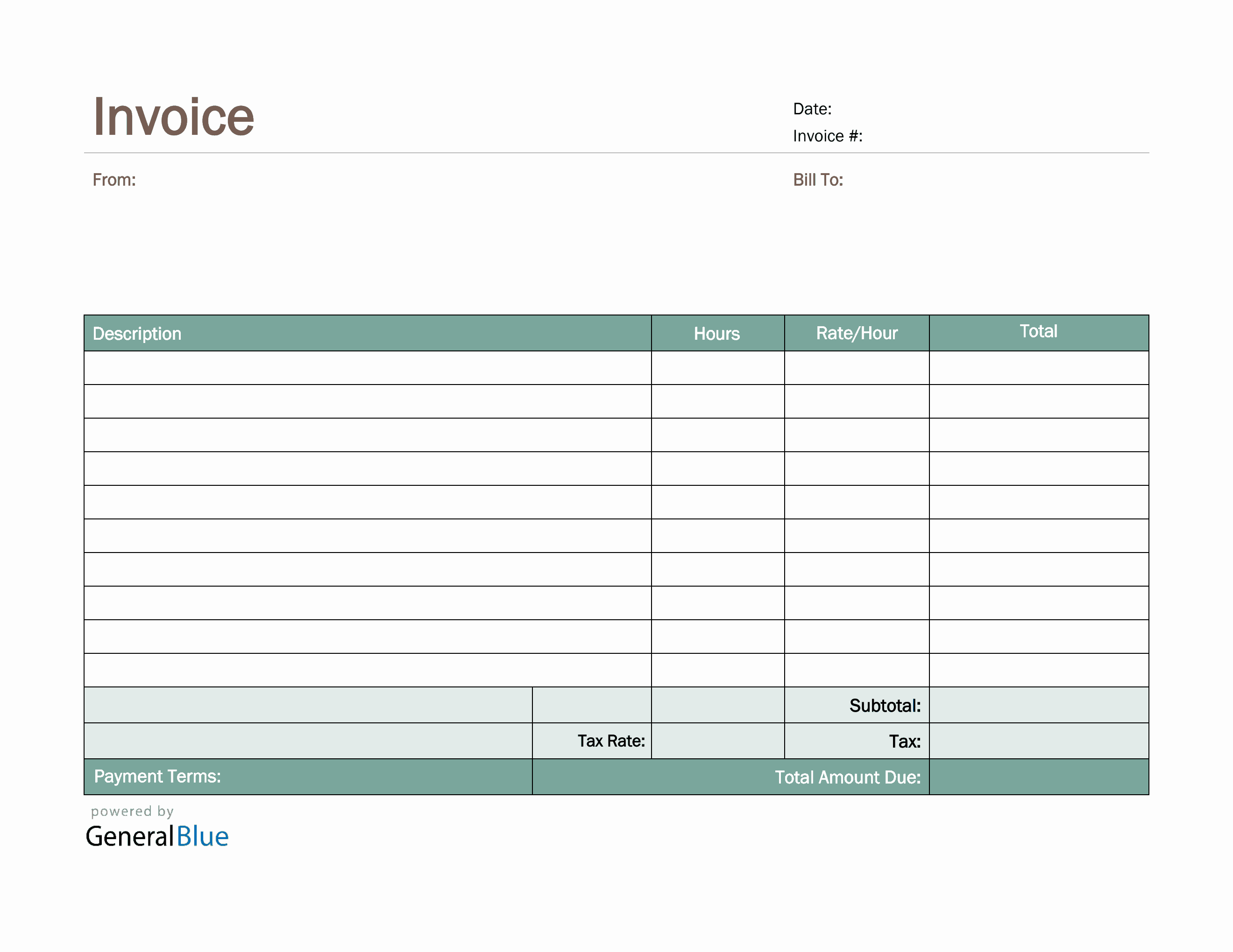 Free PDF Invoice Templates