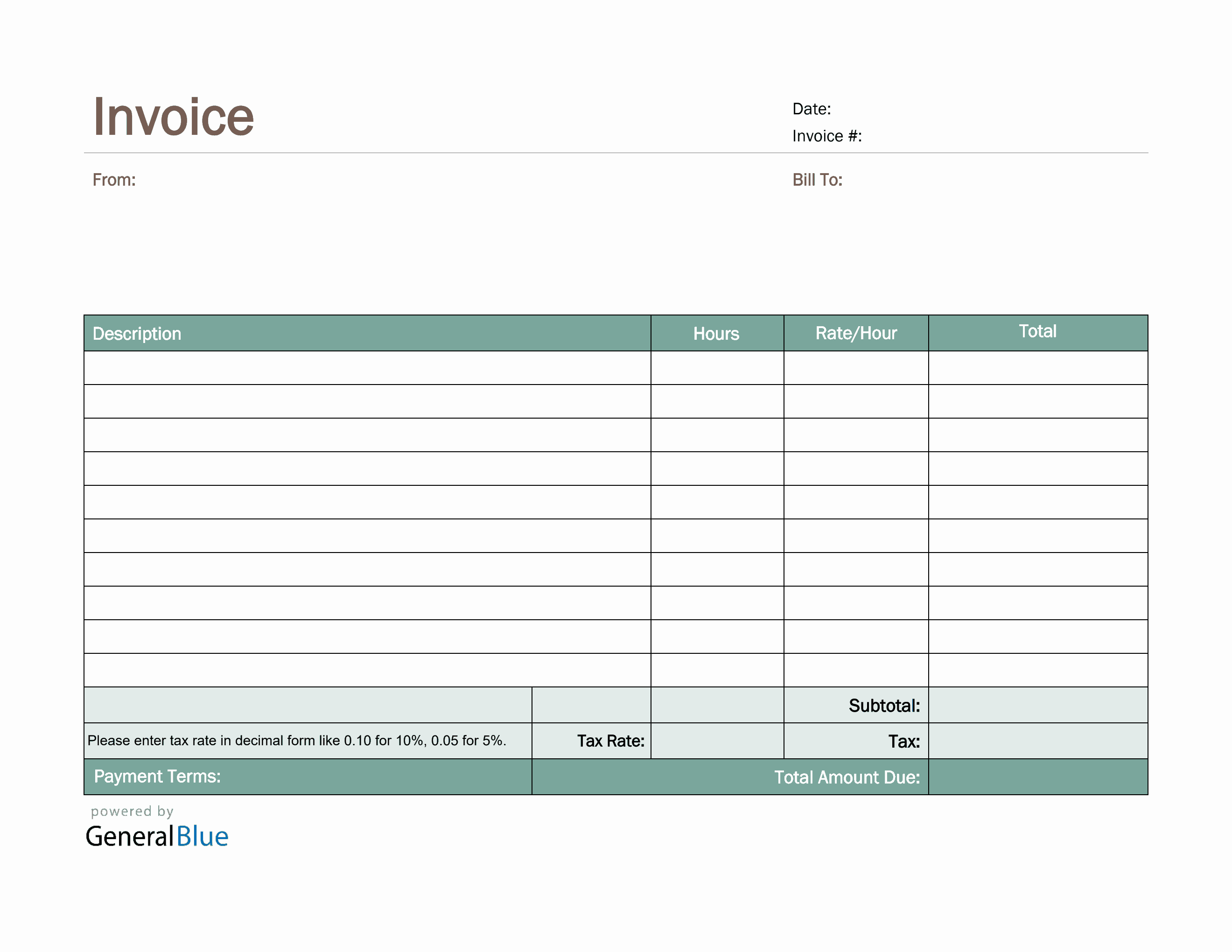 free pdf invoice templates