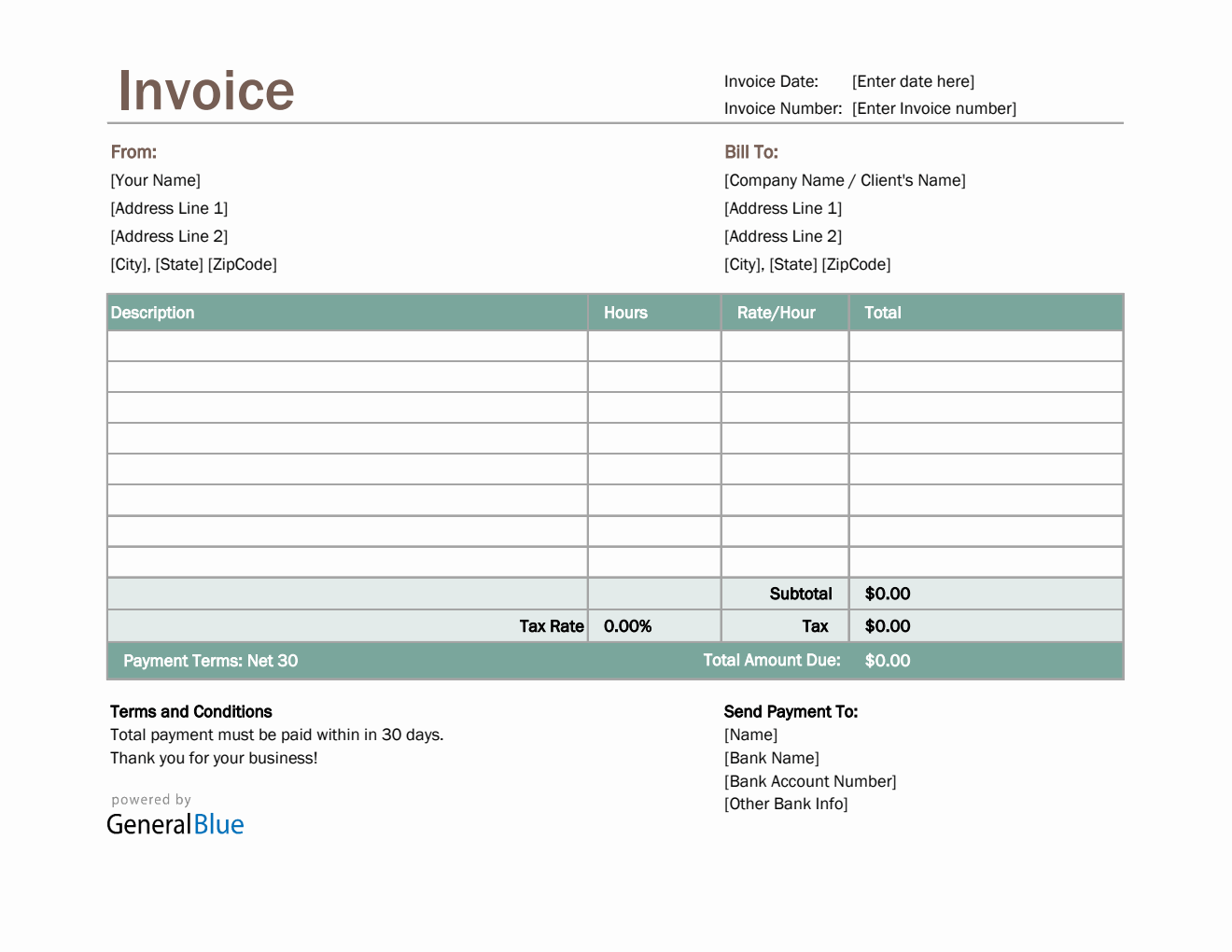 Free Excel Freelance Invoice Templates