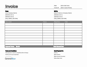 Invoice Template for U.S. Freelancers in Word (Basic)