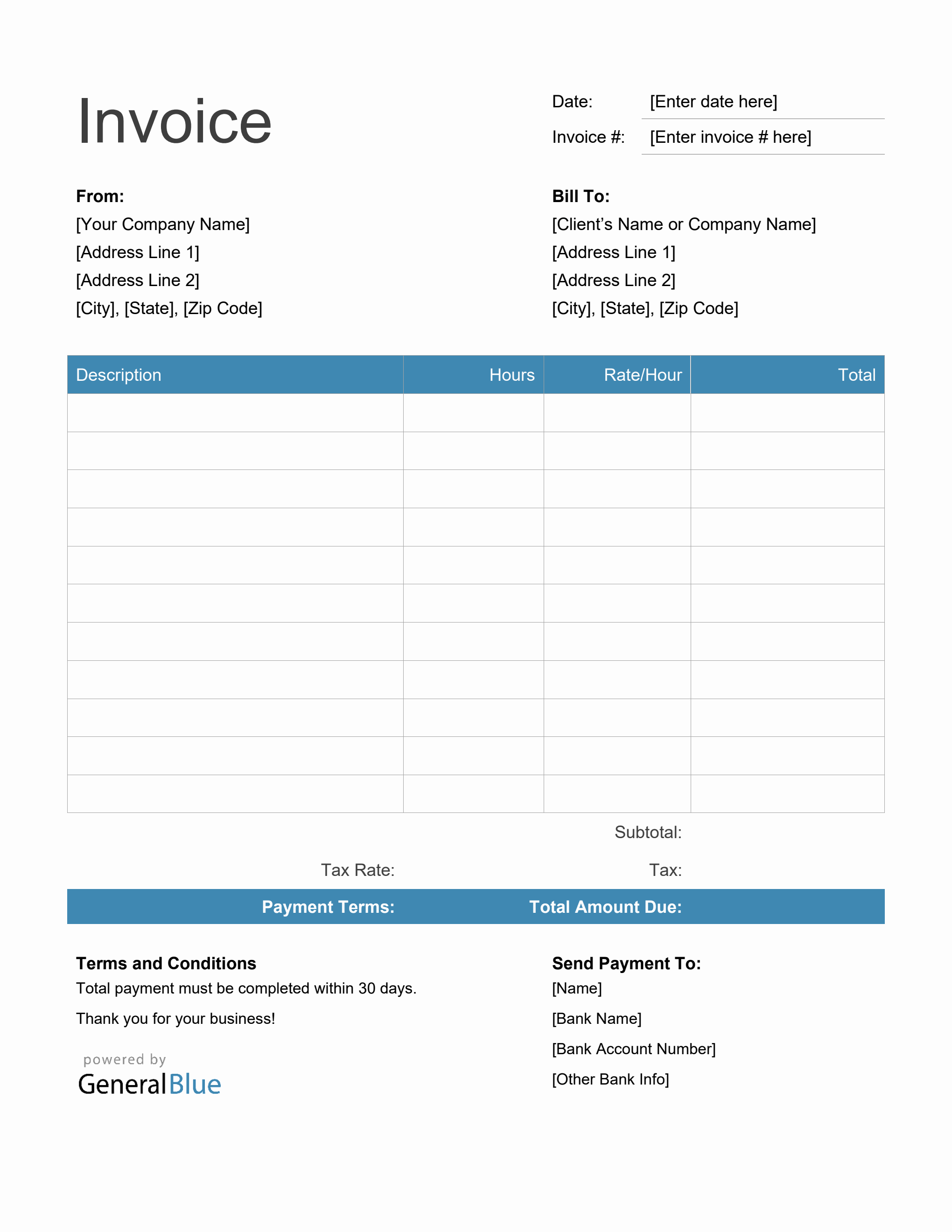 Invoice Samples In Word