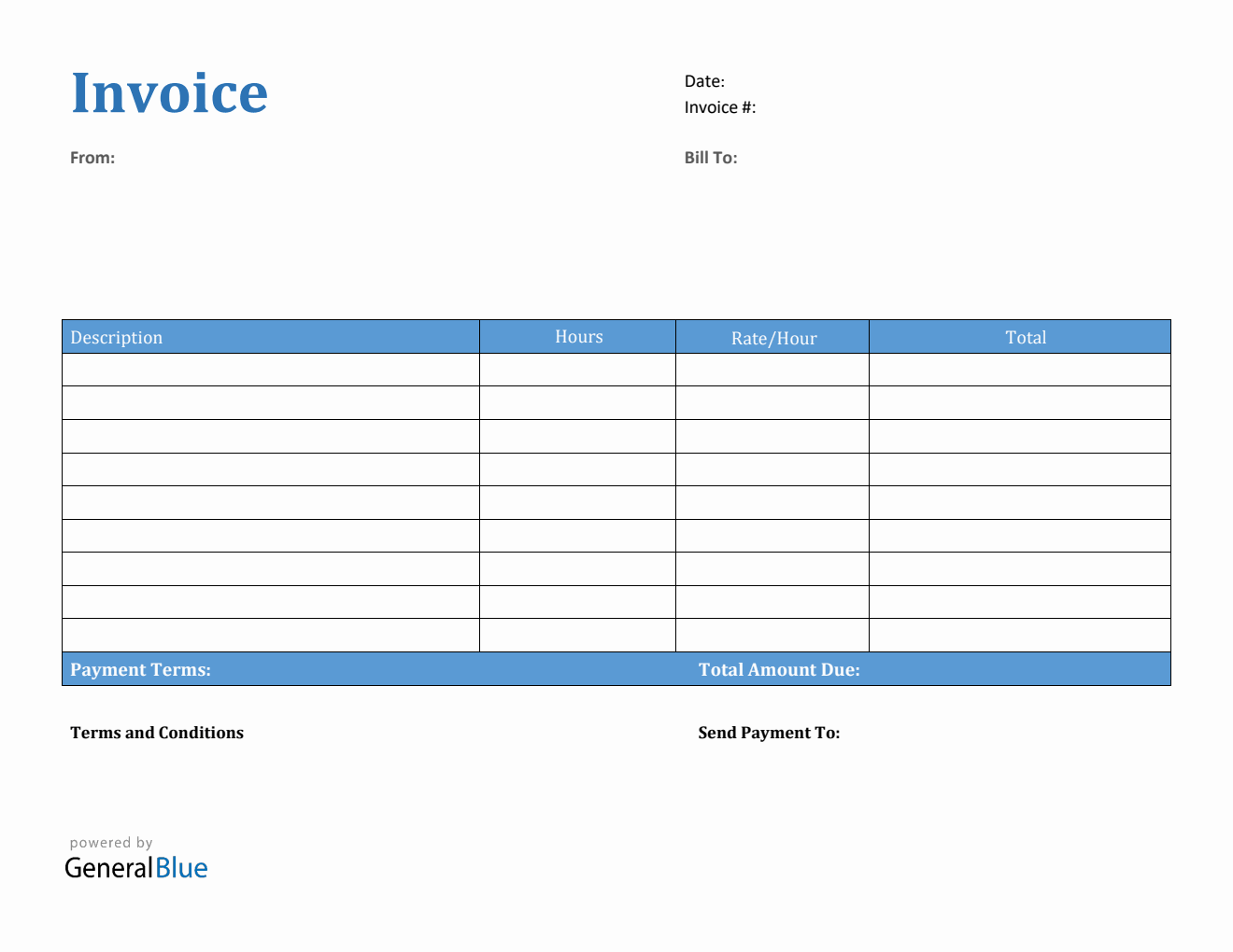 Invoice Template for U.S. Freelancers in PDF (Printable) With Regard To Usa Invoice Template