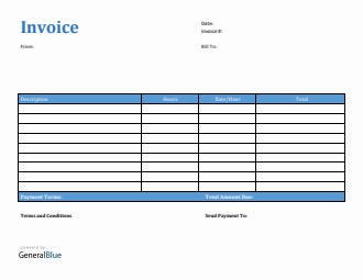Invoice Template for U.S. Freelancers in PDF (Printable)