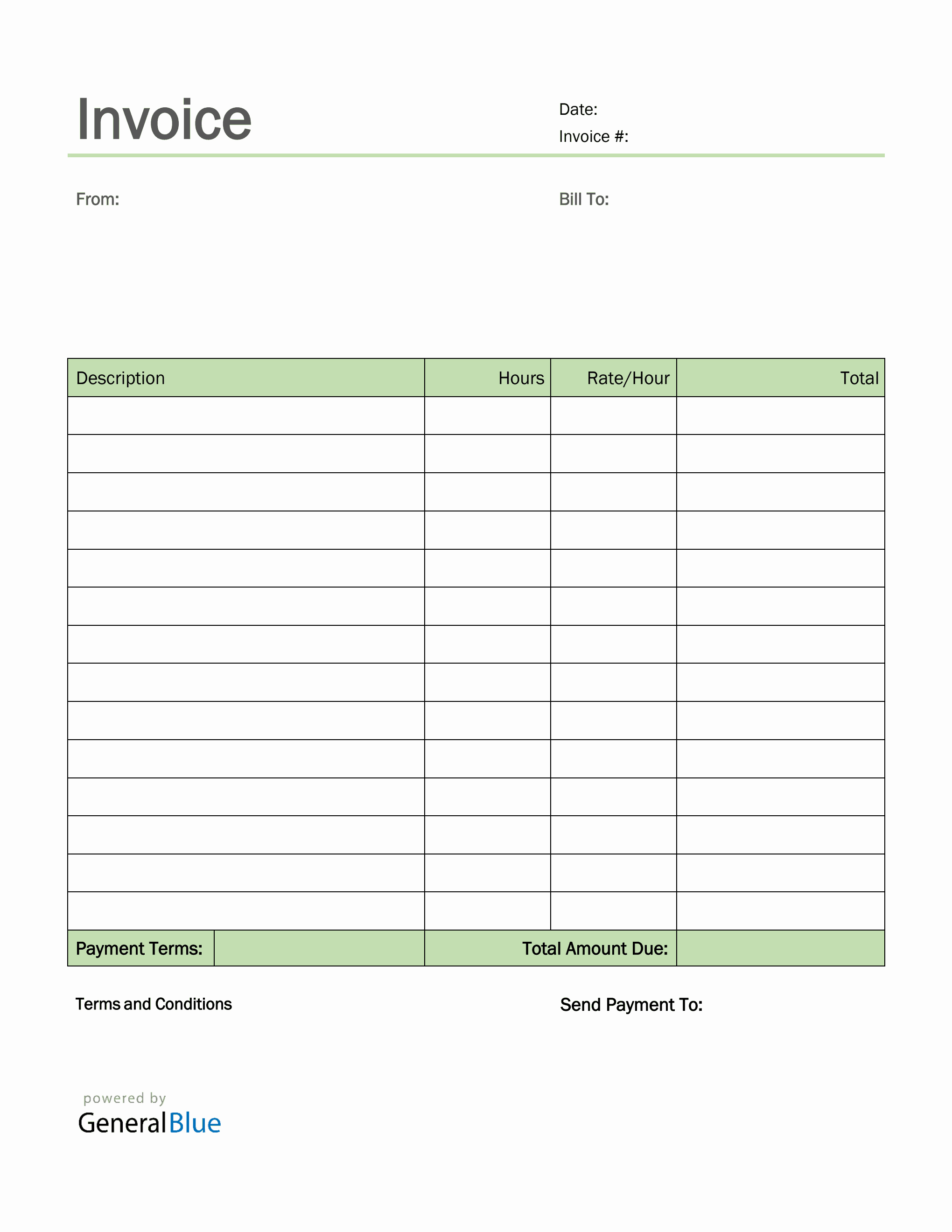 Invoice Template For U S Freelancers In Pdf Simple