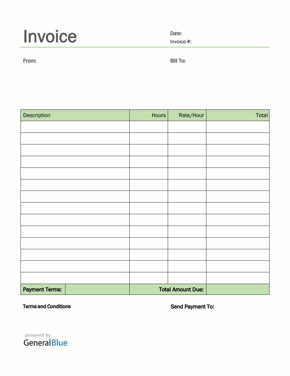 Invoice Template for U.S. Freelancers in PDF (Simple) Regarding Invoice For Self Employed Template