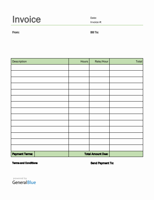 Invoice Template for U.S. Freelancers in PDF (Simple)