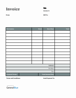 PDF Invoice Template for U.S. Freelancers With Tax calculation (Ion)