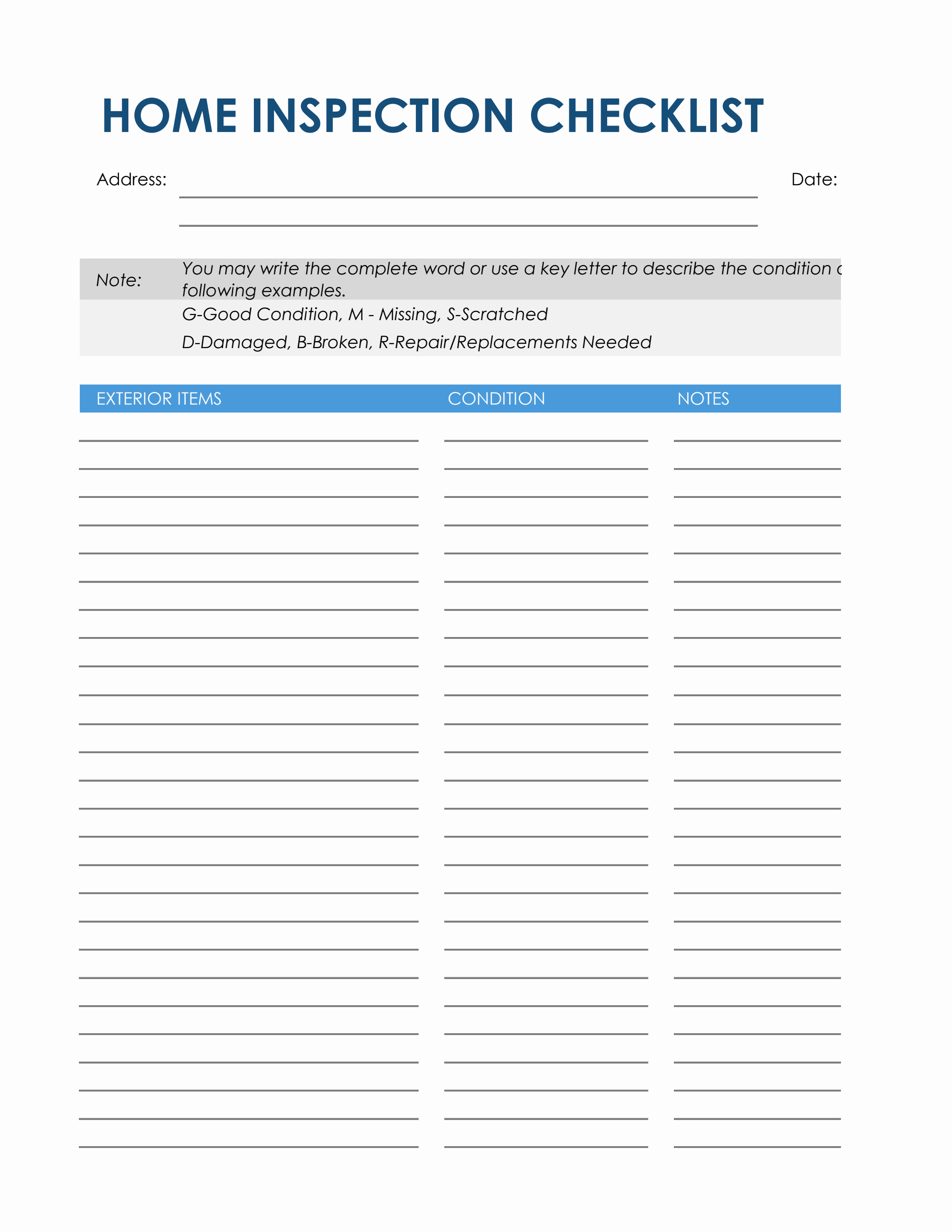 Free Excel Inspection Templates