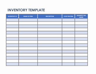 Office Supplies Inventory Template In Excel