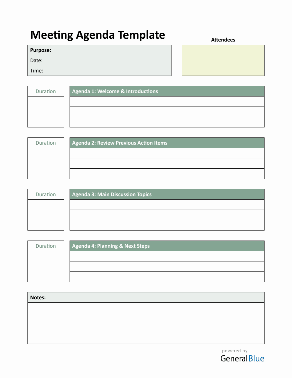 Modelo Agenda.pdf Downloadable Meeting Agenda Template | Free to Use in PDF Format