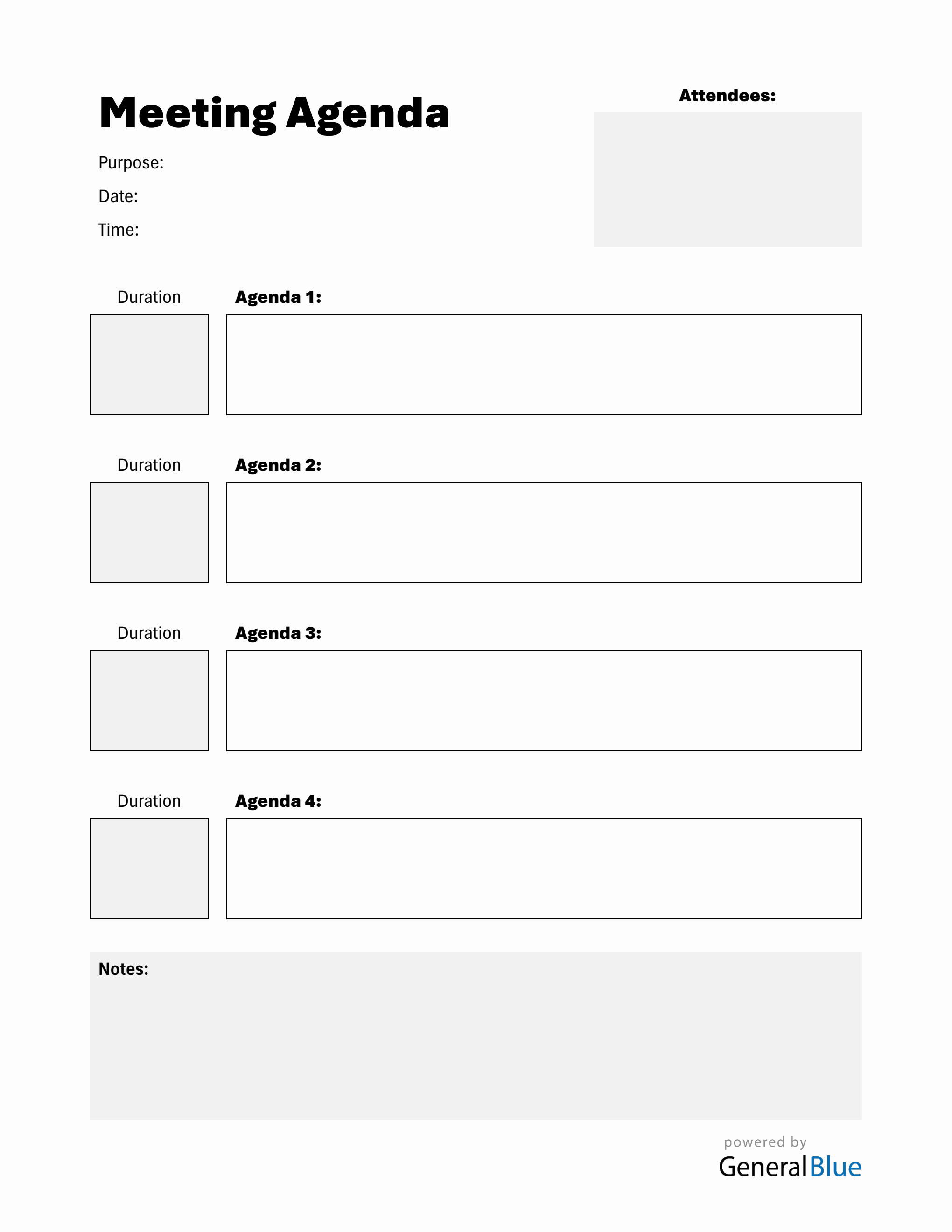 Meeting Agenda Template | Free to Use in PDF Format