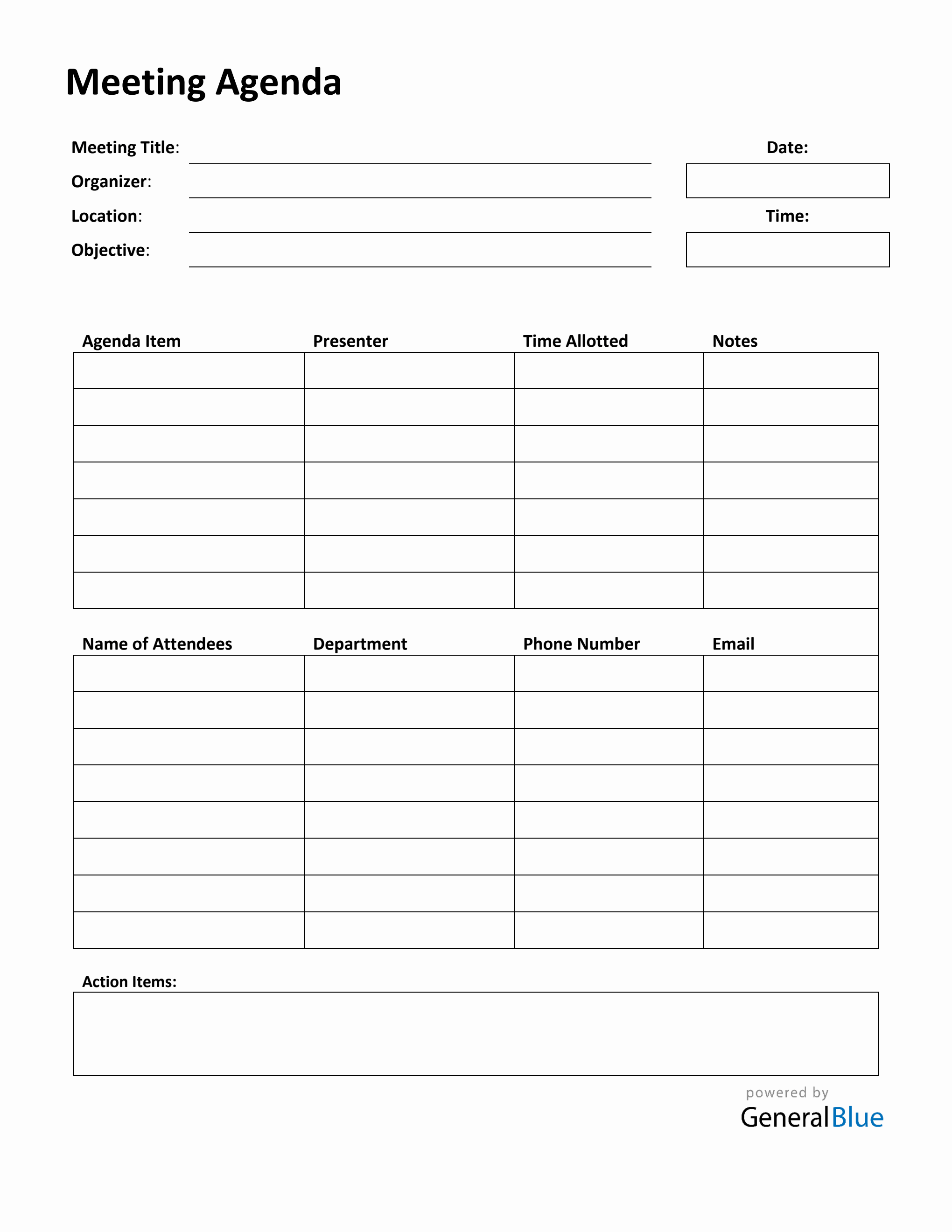 Image 6 for Microsoft Office Agenda Templates