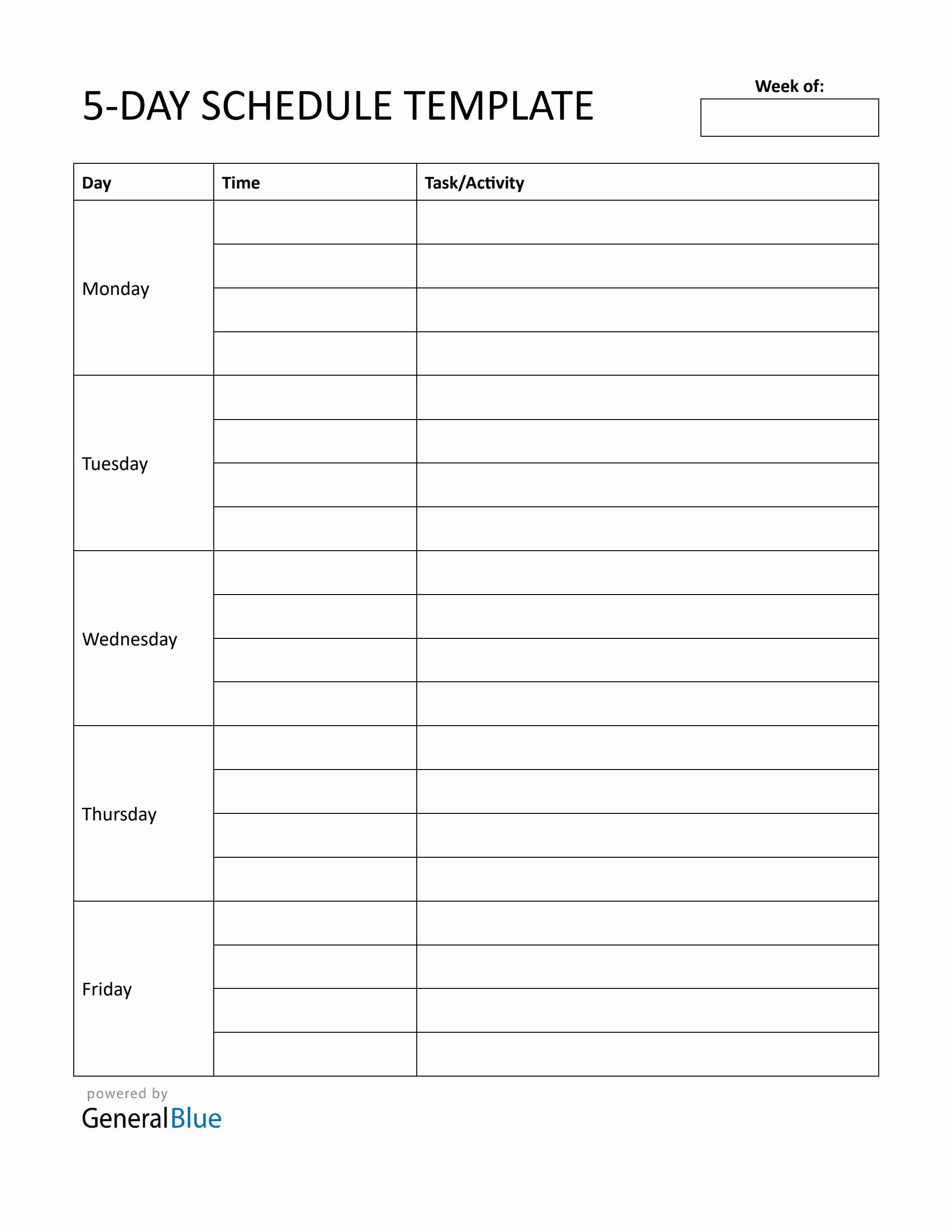 Free PDF Weekly Schedule Templates free-pdf-weekly-schedule-templates