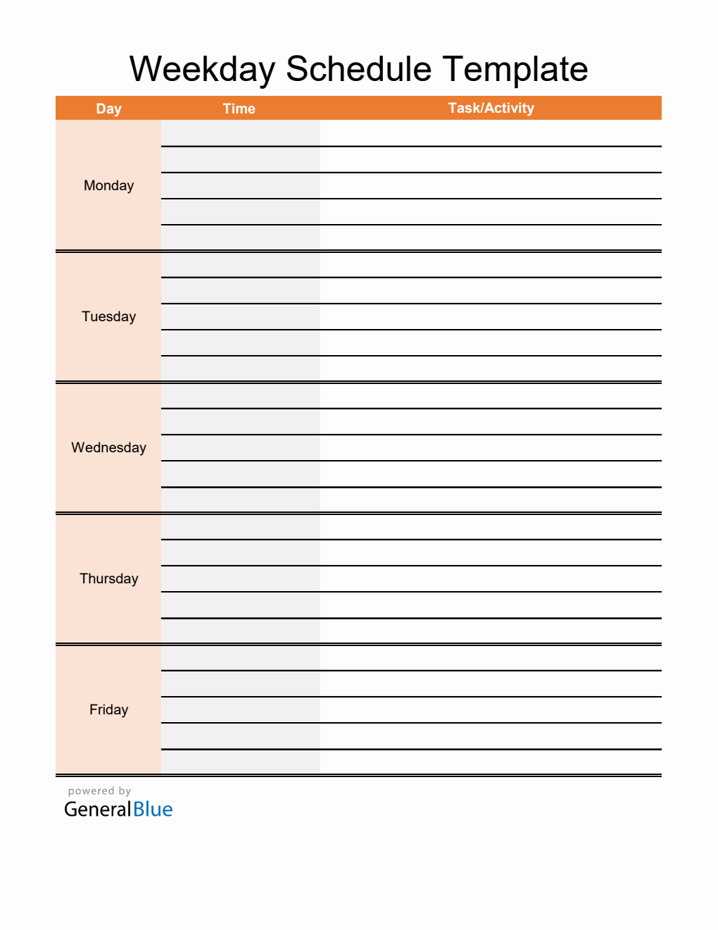 Free Excel Weekly Planner Templates Free excel weekly planner templates