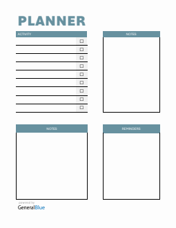Basic Monthly Planner in Word