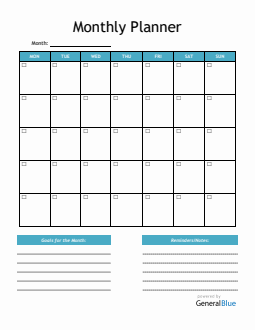 Monthly Planner in Word