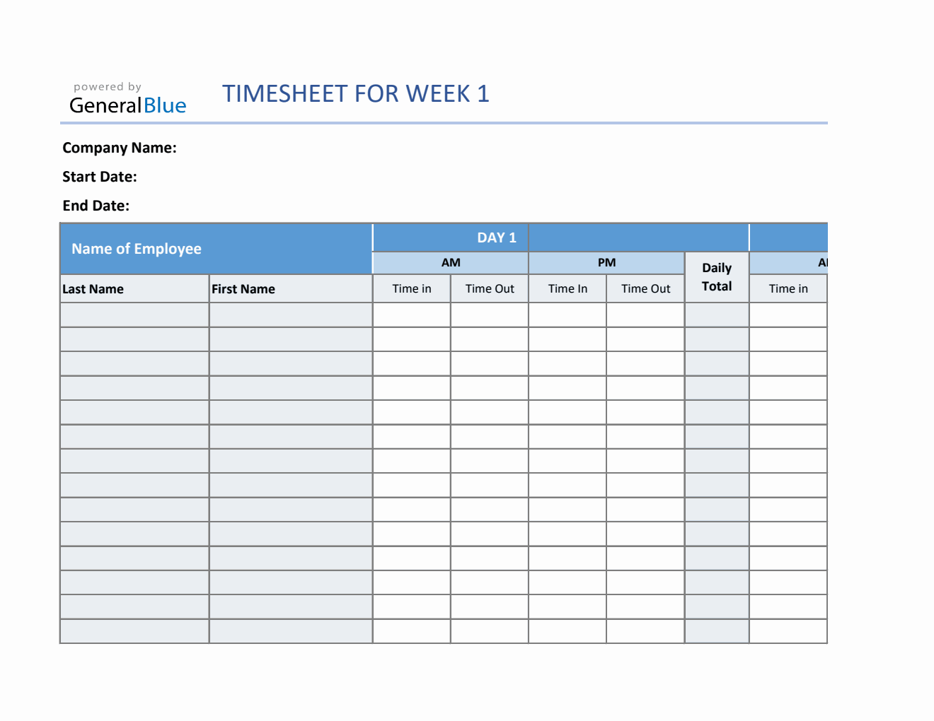 Timesheet Templates