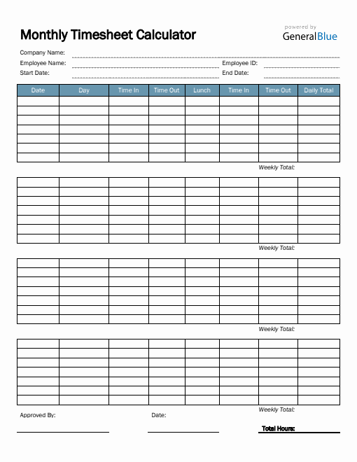 timesheet templates