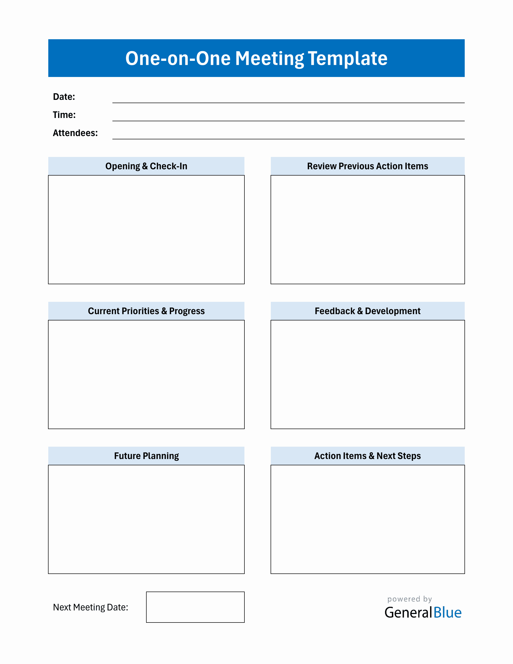 Image 5 for One On One Meetings Template