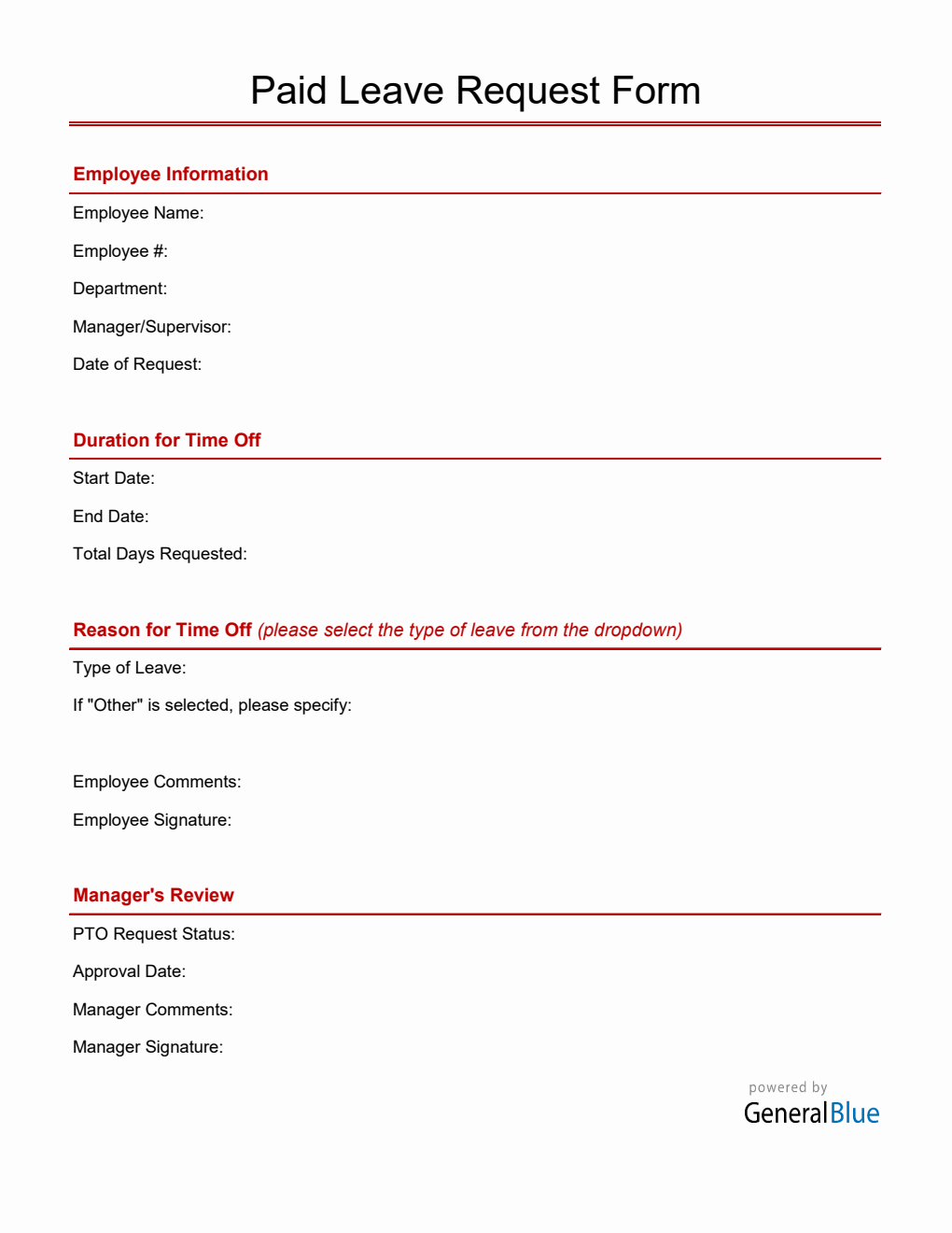 Pto Request Format Free Customizable Paid Time Off Request Form in Excel