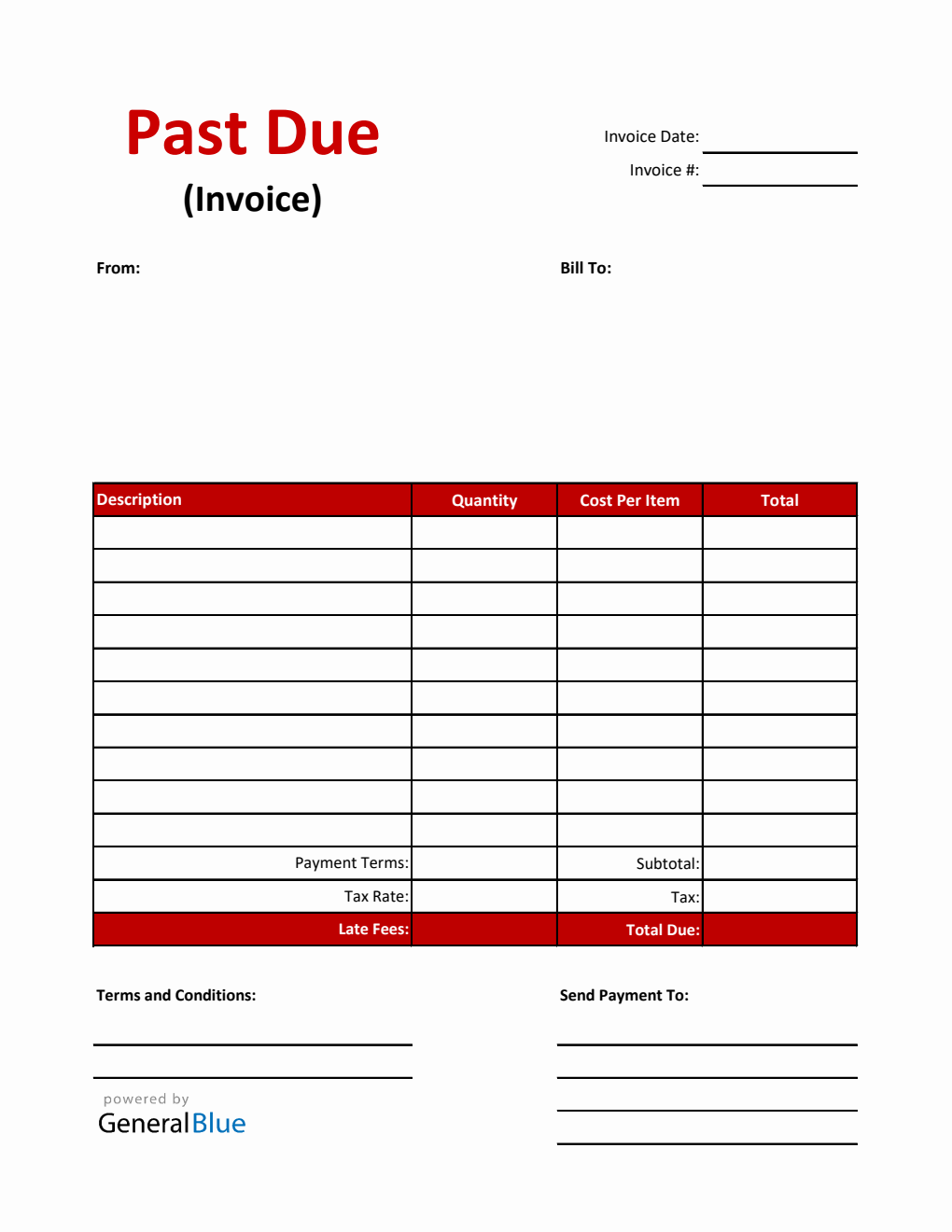 Past Due Invoice in Excel (Basic)