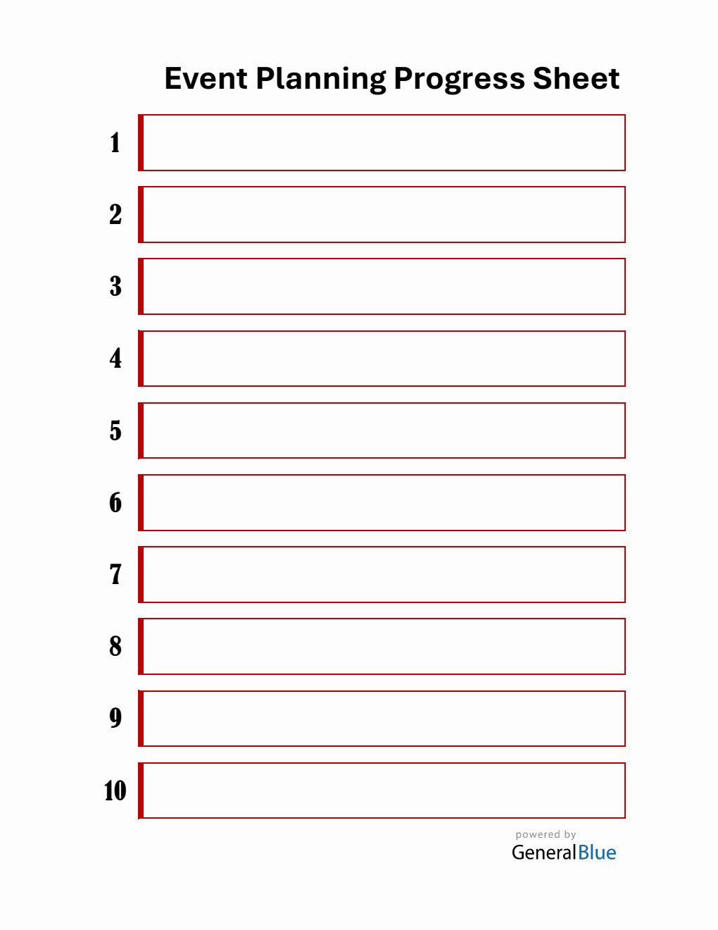 Fillable Numbers Event Event Planner Template in Excel (Fillable)