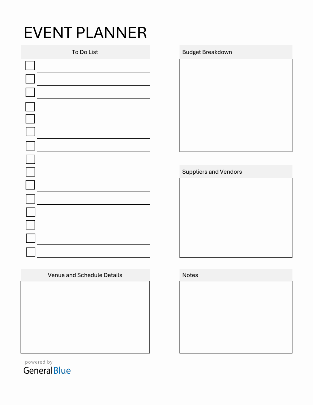 Event File Template Event Planner Template in PDF (Printable)