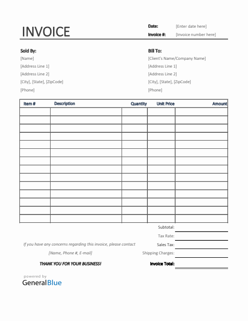 invoice templates