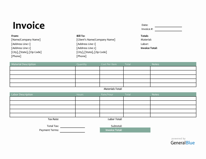 Time And Materials Templates