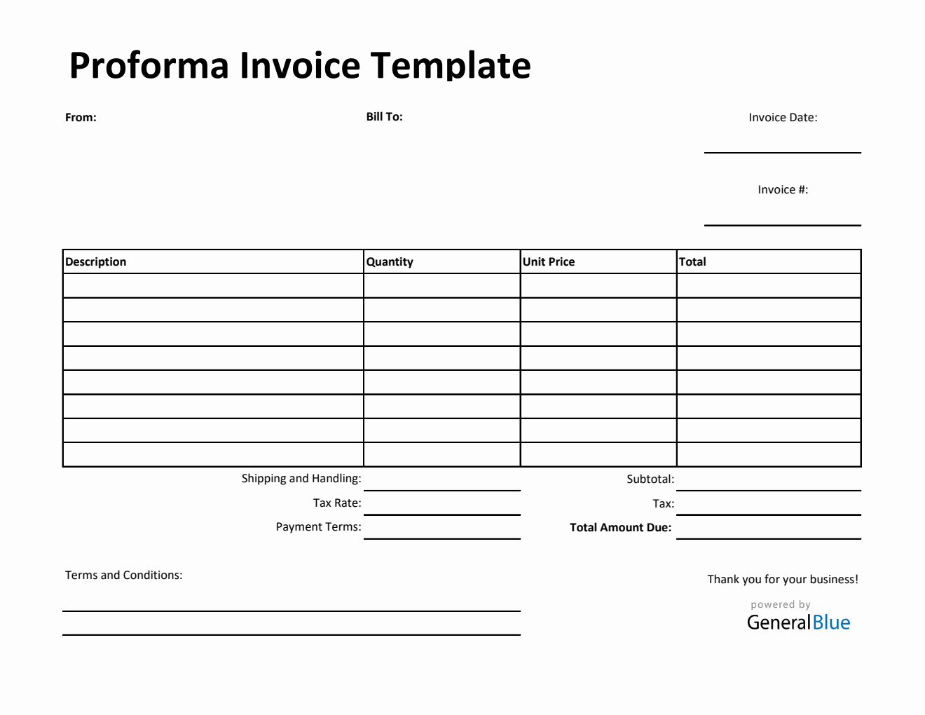Free Excel Proforma Invoice Templates Free Excel Proforma Invoice Templates
