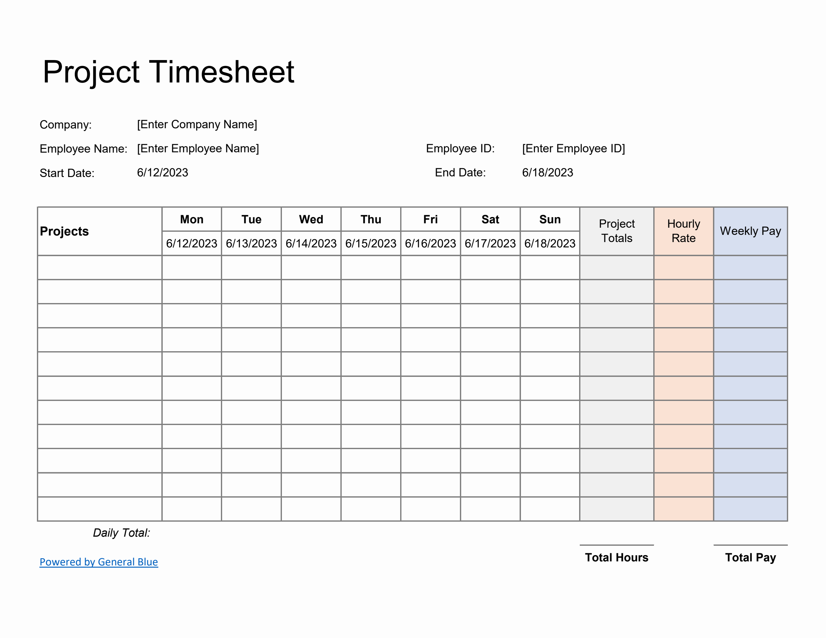 Weekly Project Timesheet Template Excel Weekly Project Timesheet Template Excel