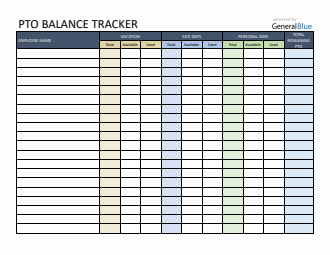 Free Word PTO/Leave Balance Tracker (Basic)