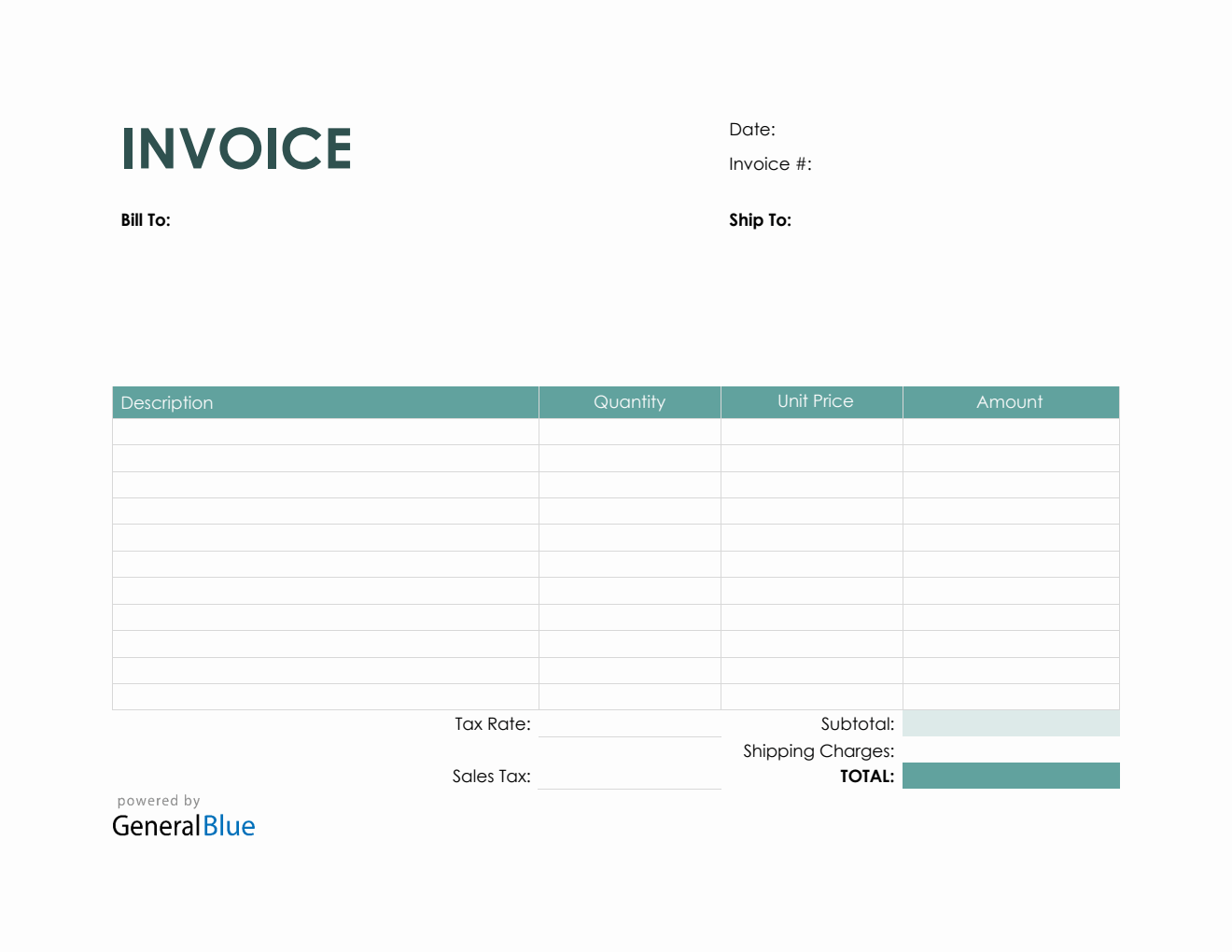 Purchase Invoice in PDF (Colorful)