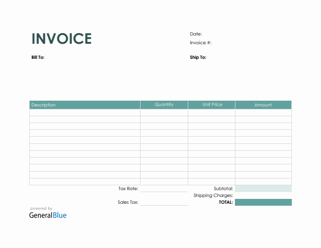 Purchase Invoice in PDF (Colorful)