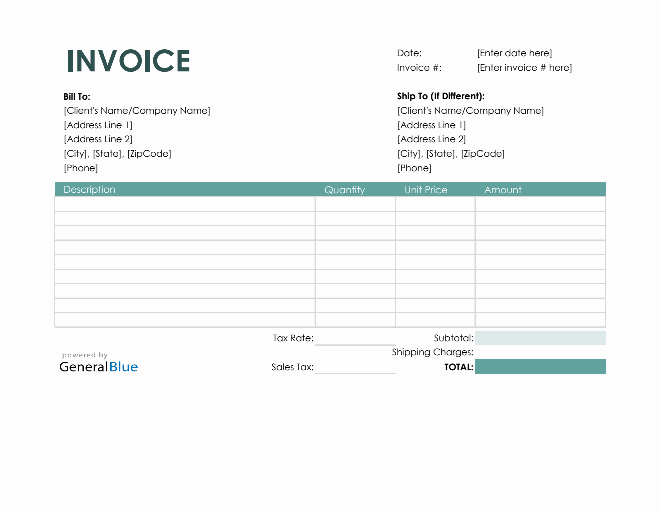 Free Excel Sales Invoice Templates