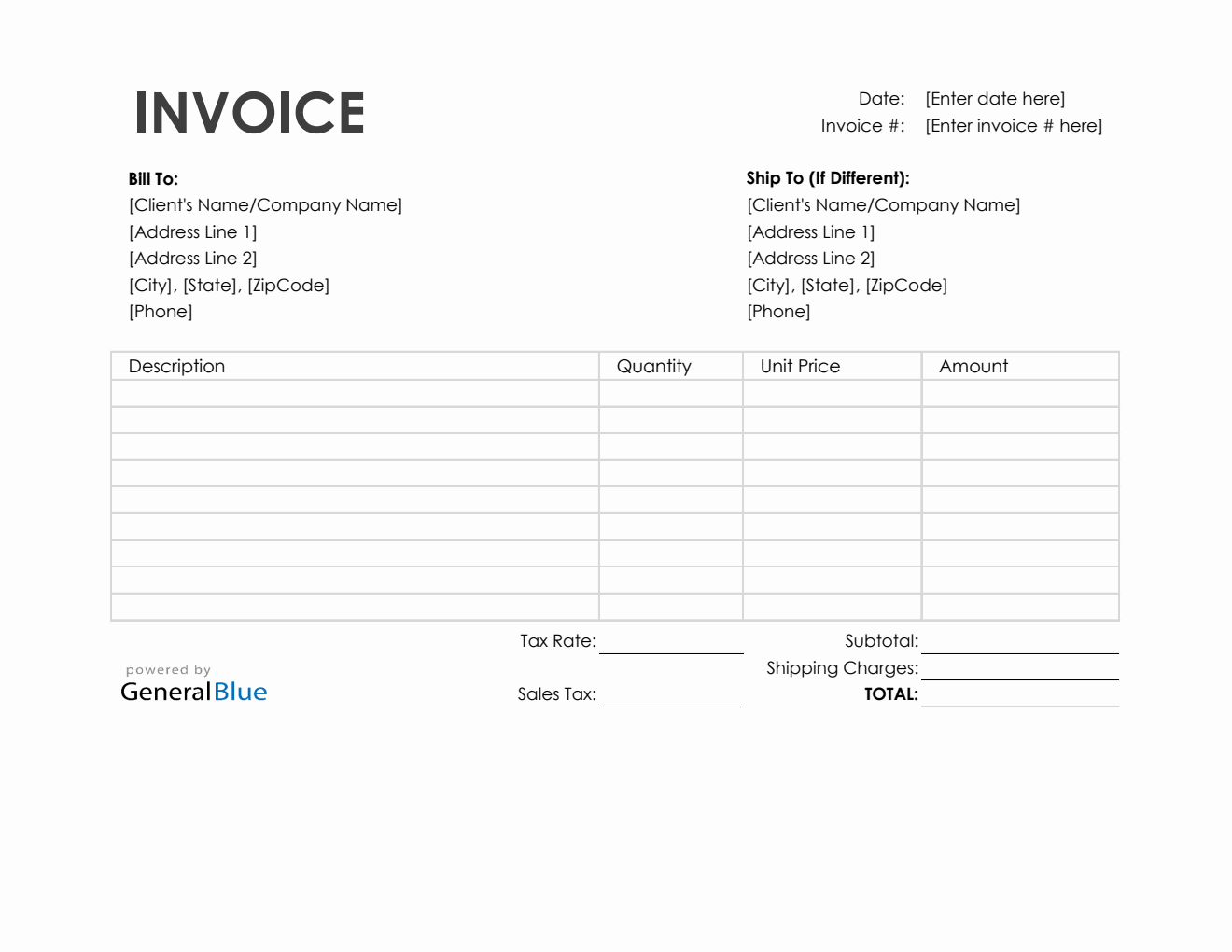 Purchase Invoice in Excel (Simple)