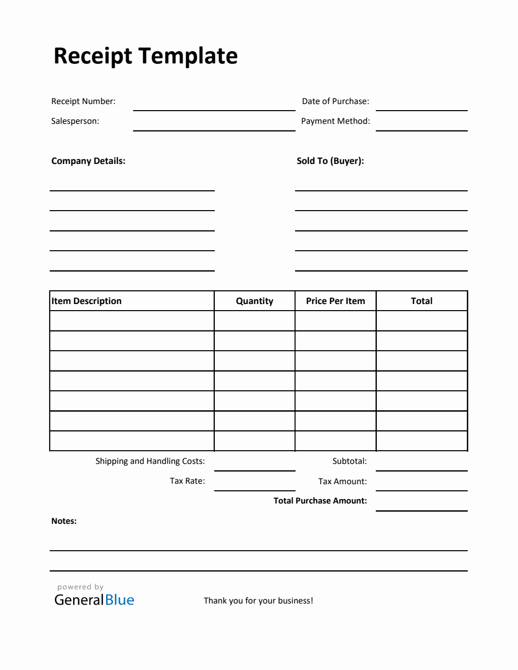 Formcollection Receipt Rds Excel Cash Receipt Template