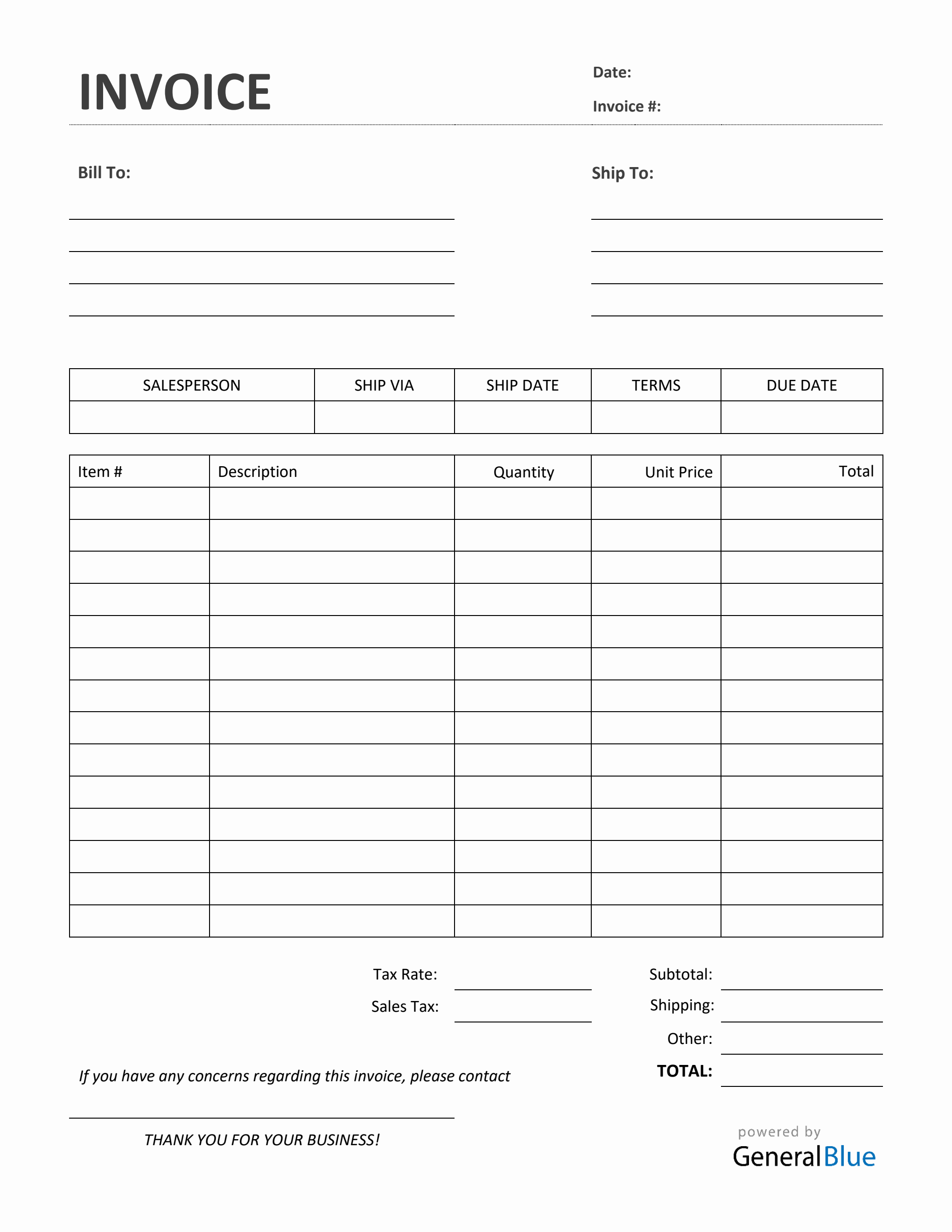 sales invoice with tax in pdf simple