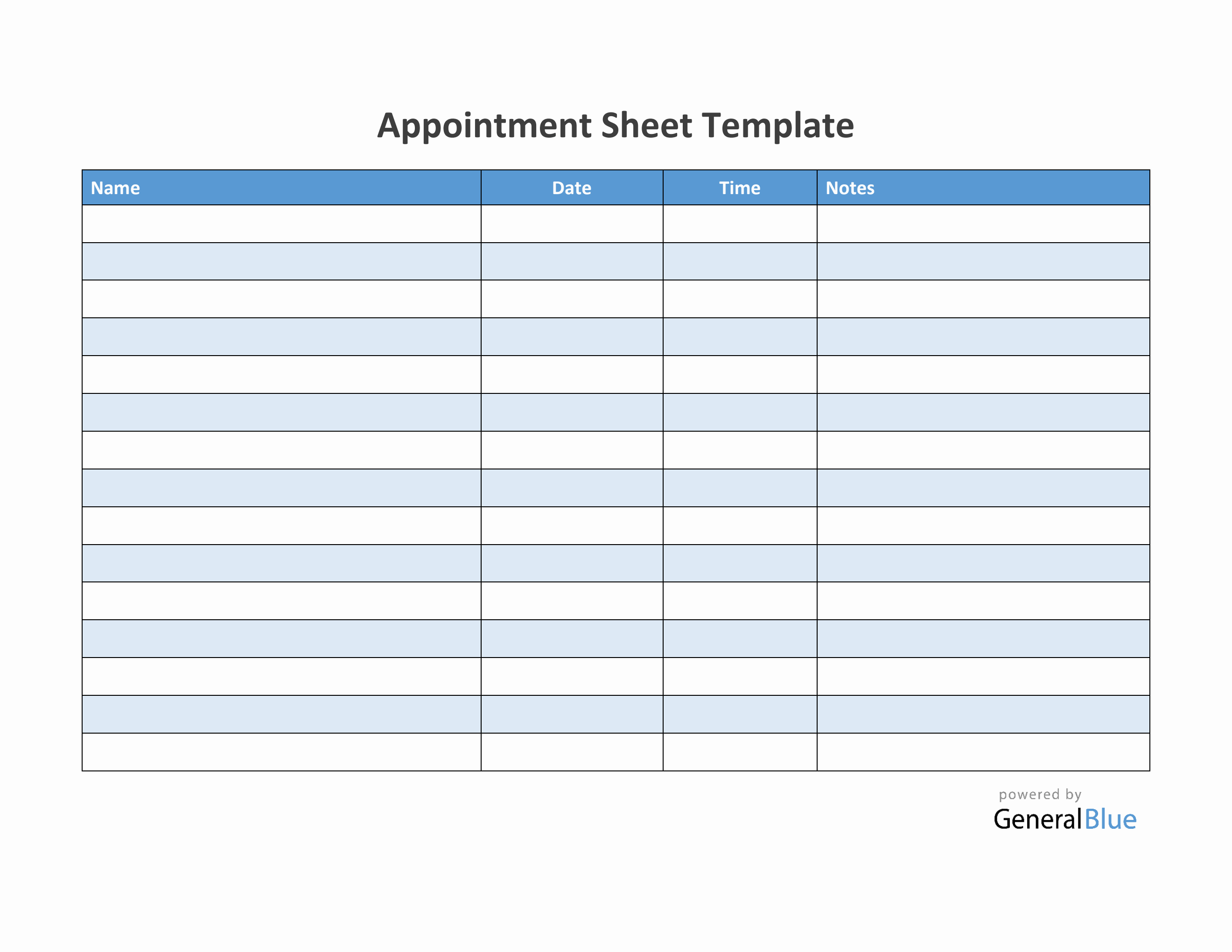 Simple Appointment Sheet Template in PDF (Colorful) Simple Appointment Sheet Template in PDF (Colorful)