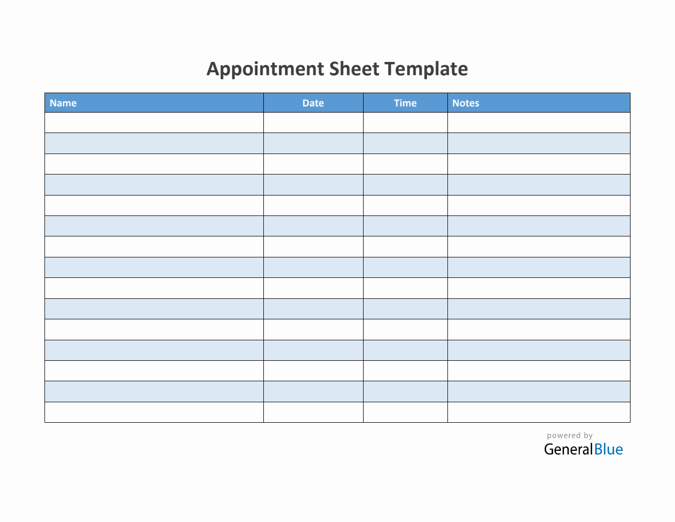 Simple Appointment Sheet Template in PDF (Colorful)