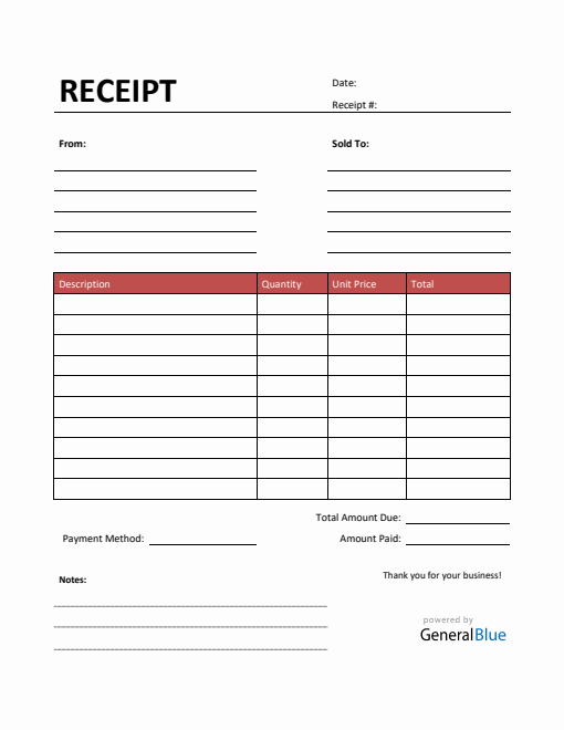 Receipt Templates