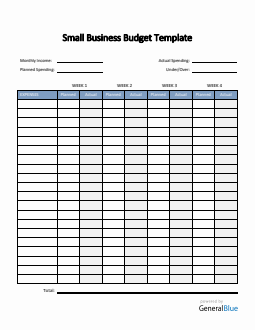 Small Business Budget Template in Word (Basic)